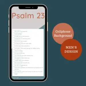 Psalm 23 Phone Background (Men's Version)