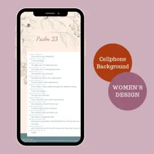 Psalm 23 Phone Background (Women's Version)