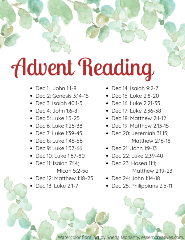 Advent Reading Calendar