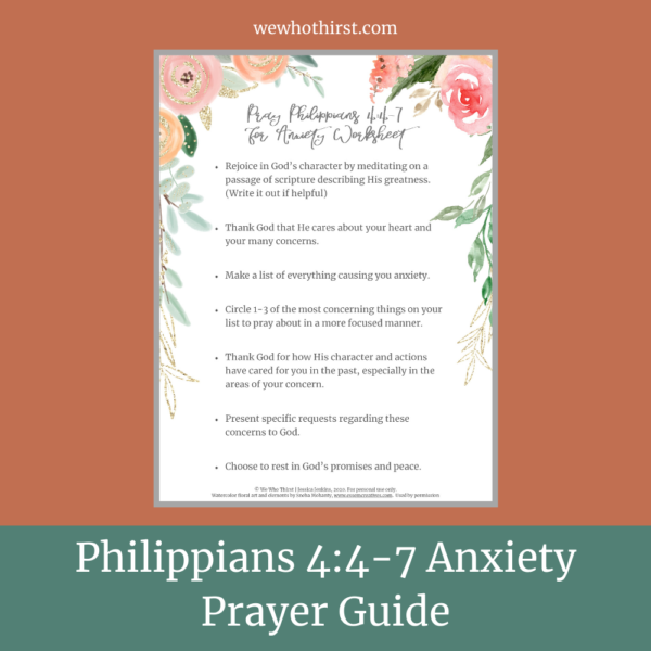Philippians 4:4-7 Anxiety Prayer Guide