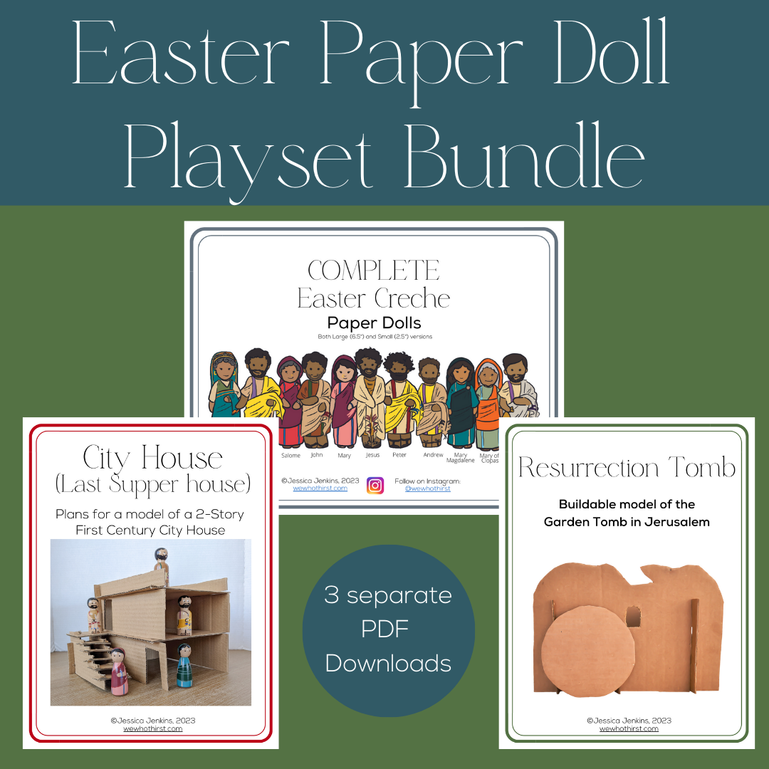 Easter Paper Doll Playset Bundle