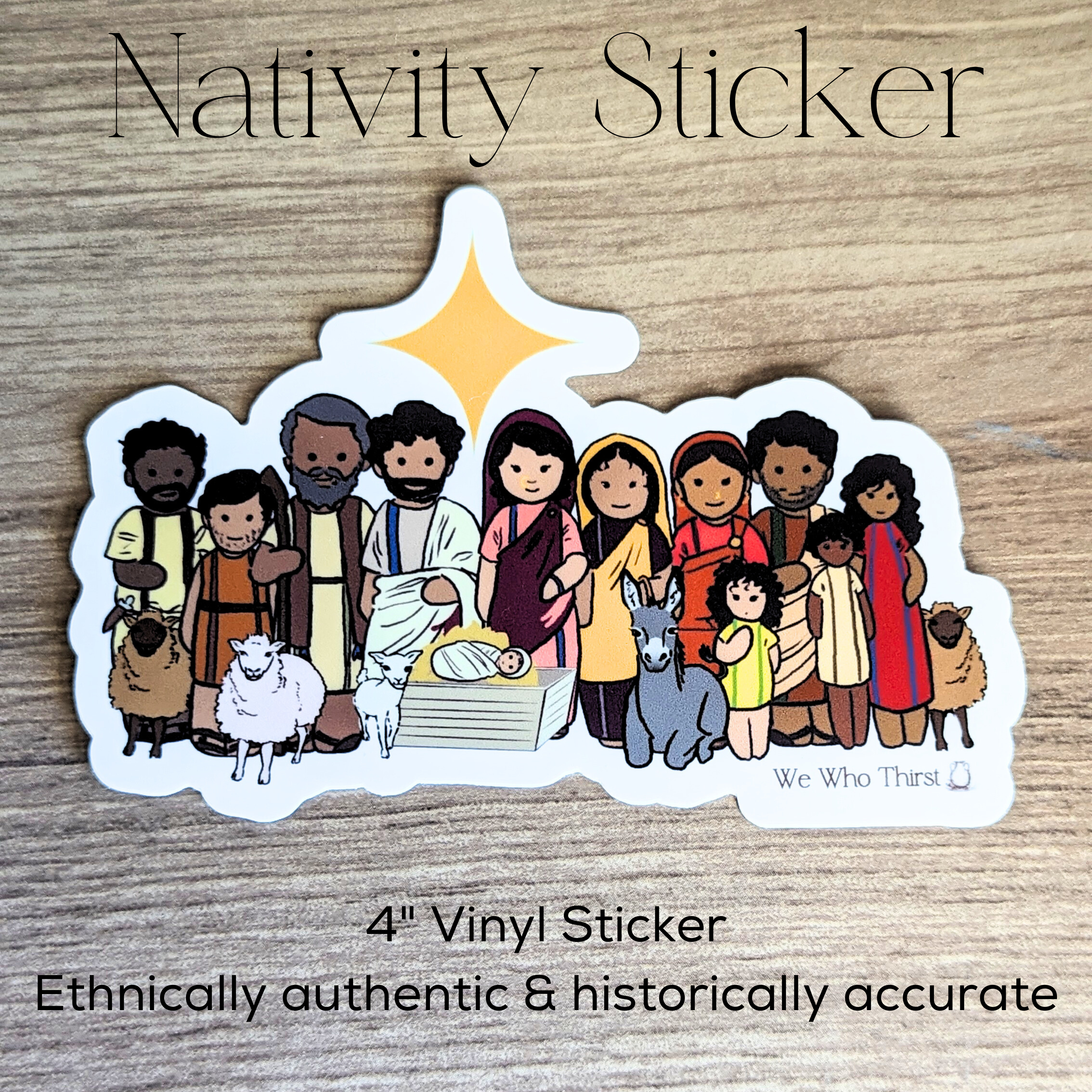 4" Nativity Sticker